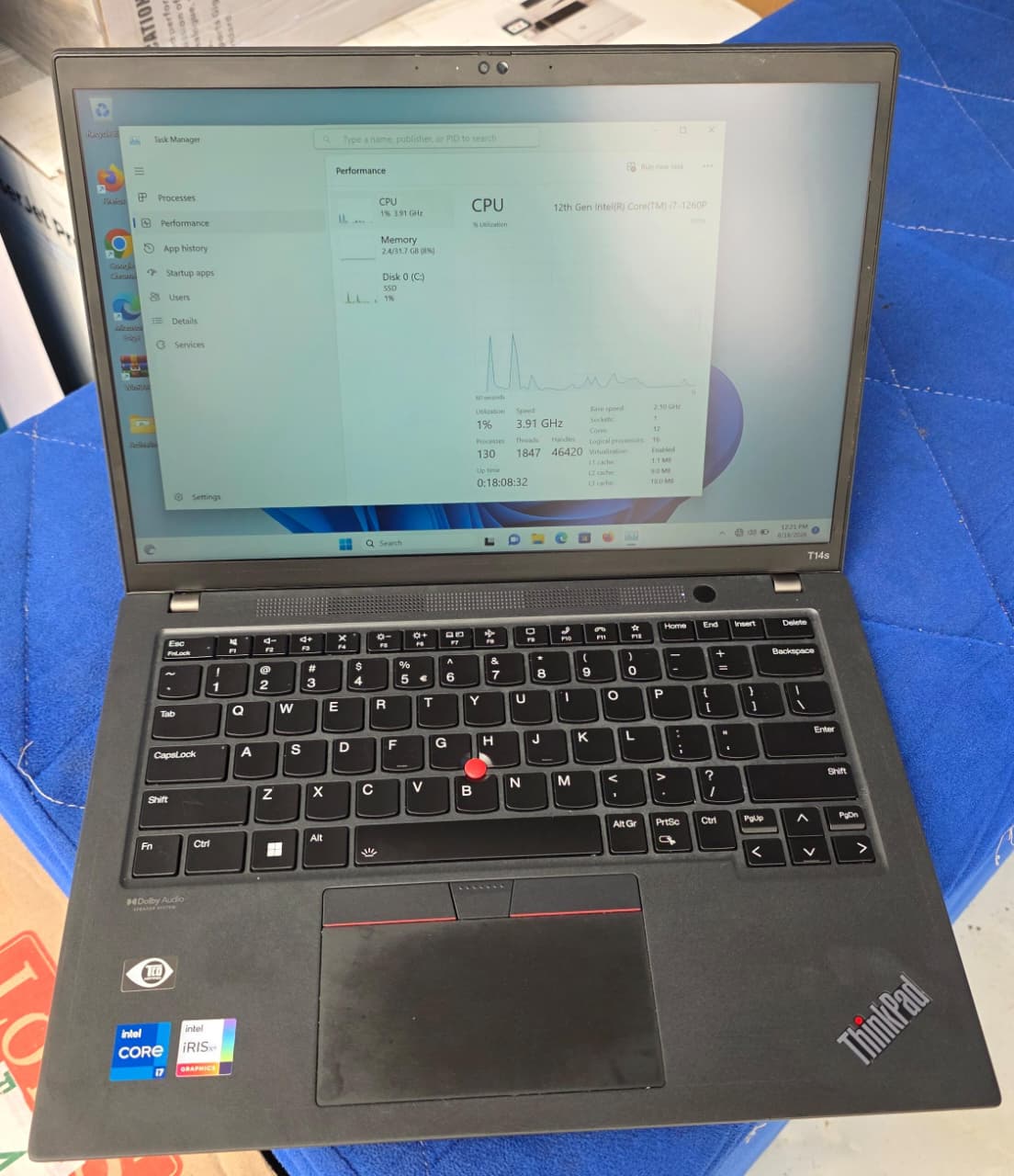 Lenovo ThinkPad T14s 12th Gen Intel Core i7 32gb 512 ssd